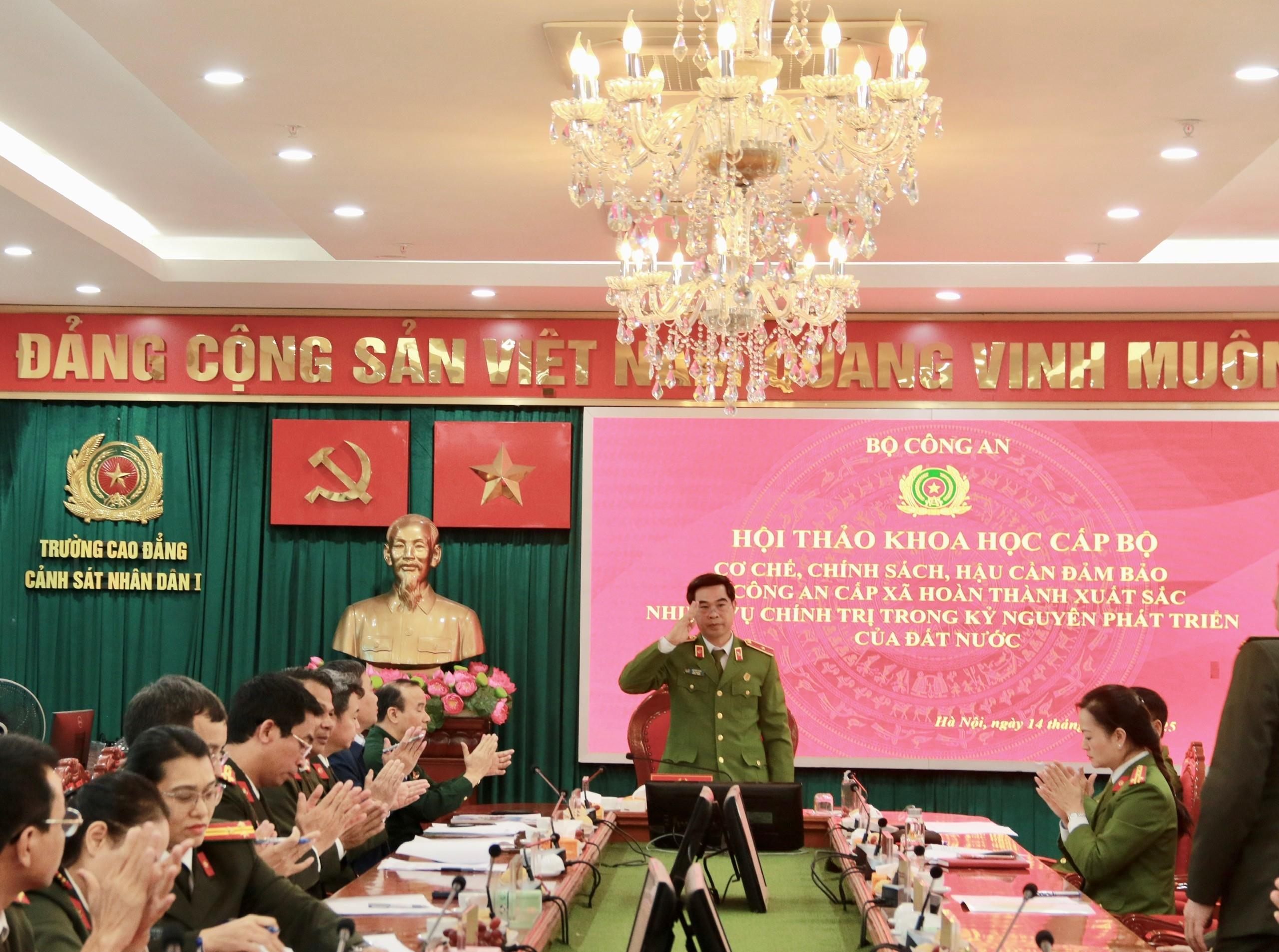 Hội thảo khoa học cấp Bộ “Cơ chế, chính sách, hậu cần đảm bảo để Công an cấp xã hoàn thành xuất sắc nhiệm vụ chính trị trong kỷ nguyên phát triển của đất nước”