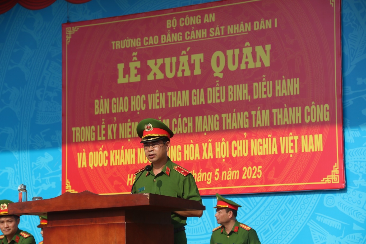 Lễ xuất quân, bàn giao học viên tham gia các khối diễu binh, diễu hành tại Bộ Tư lệnh Cảnh sát cơ động