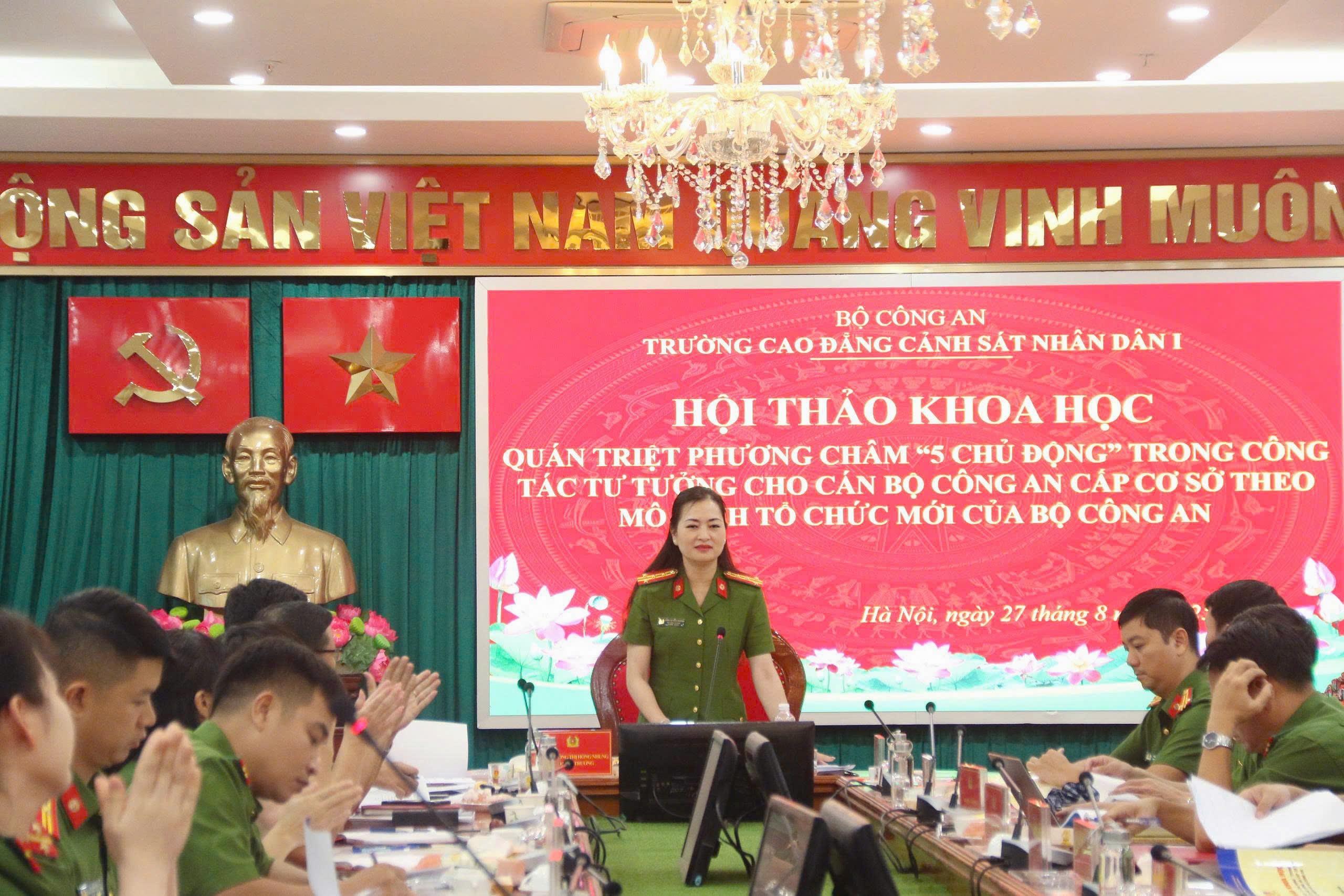 Hội thảo khoa học “Quán triệt phương châm “5 chủ động” trong công tác tư tưởng cho cán bộ công an cấp cơ sở theo mô hình mới của Bộ Công an”