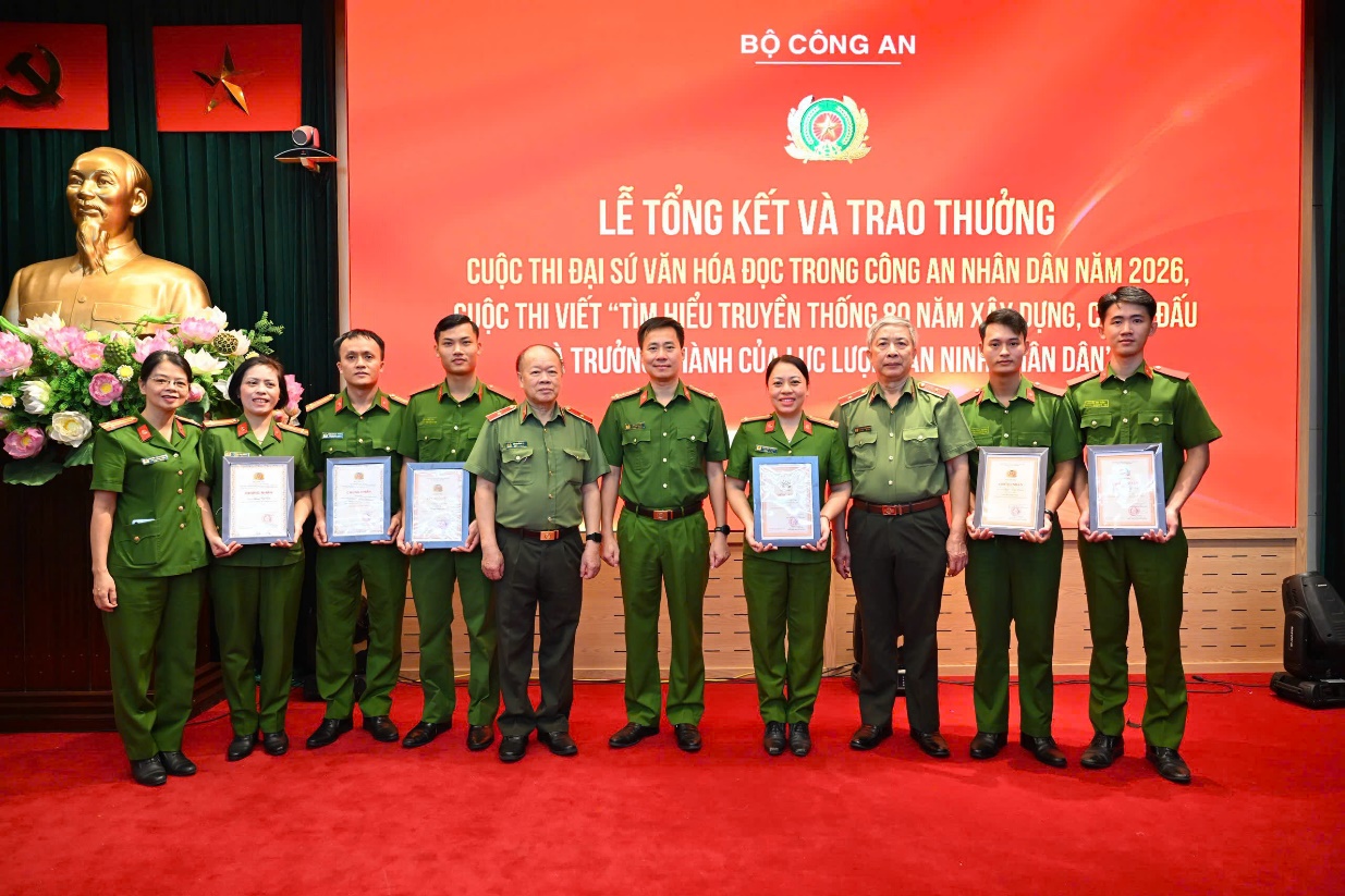 Trường Cao đẳng CSND I đạt nhiều thành tích cao tại Cuộc thi Đại sứ văn hóa đọc trong CAND năm 2026 và Cuộc thi viết “Tìm hiểu truyền thống 80 năm xây dựng, chiến đấu và trưởng thành của lực lượng An ninh nhân dân”