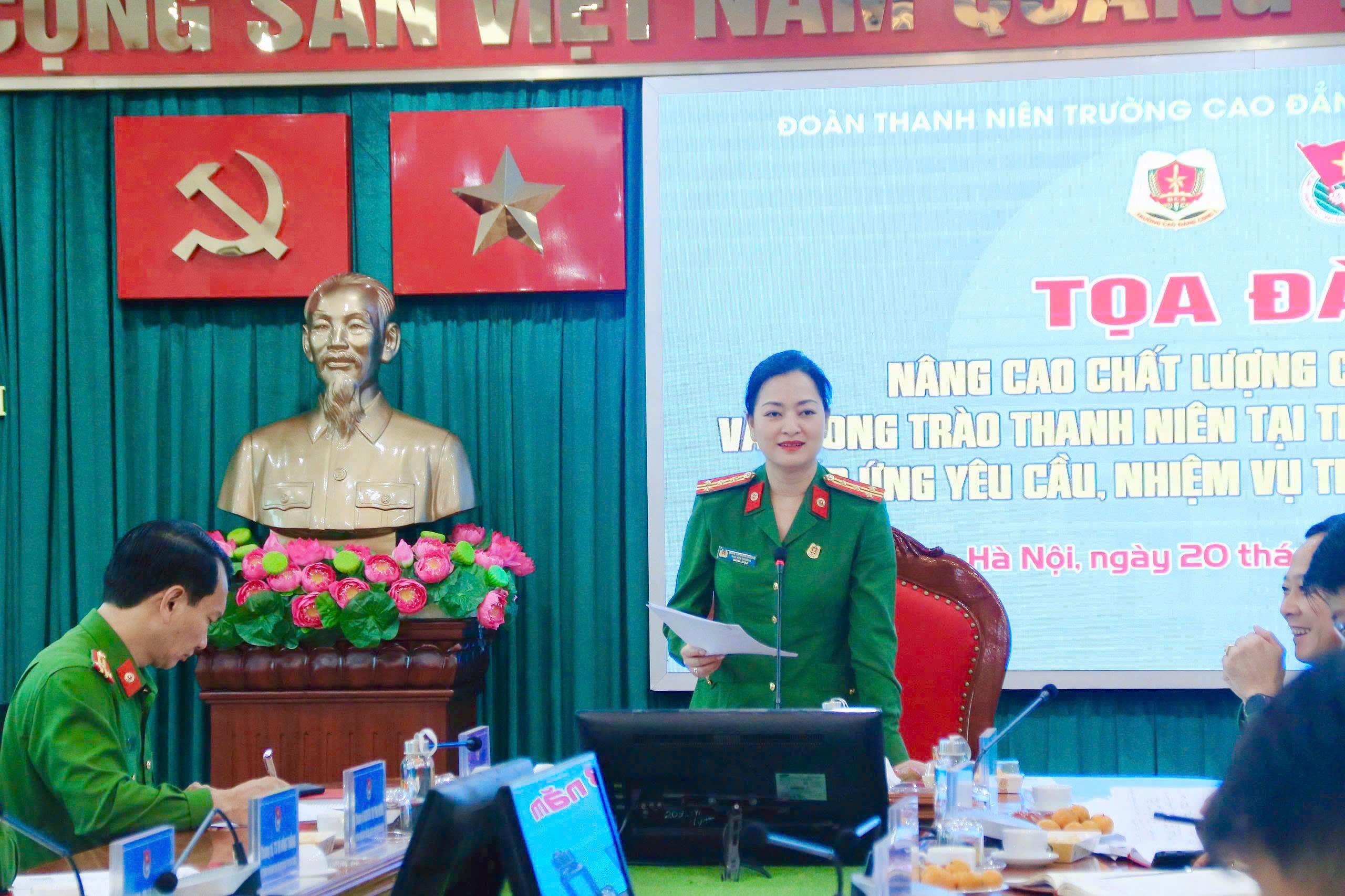 Tọa đàm “Nâng cao chất lượng công tác Đoàn và phong trào thanh niên tại Trường Cao đẳng CSND I đáp ứng yêu cầu, nhiệm vụ trong kỷ nguyên mới”