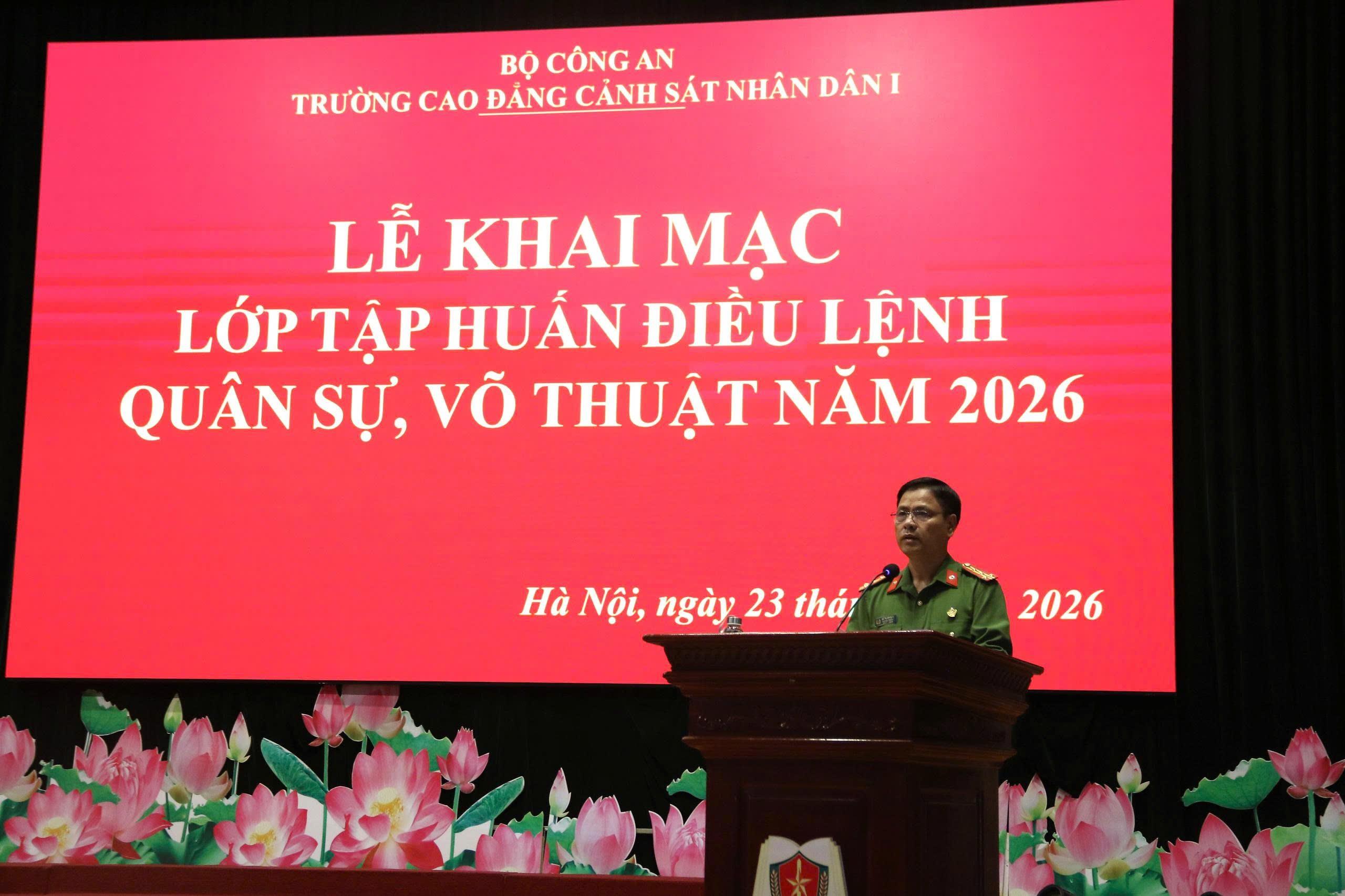 Khai mạc tập huấn điều lệnh, quân sự, võ thuật  CAND năm 2026