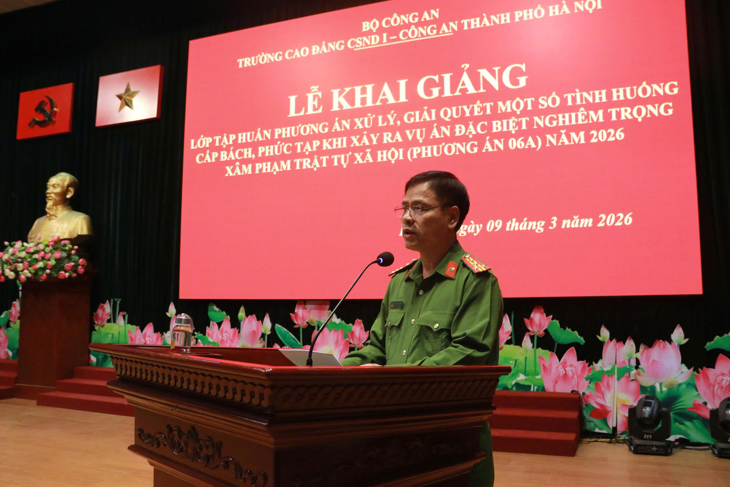 Khai giảng lớp số 01 Tập huấn phương án số 06A cho Công an thành phố Hà Nội năm 2026