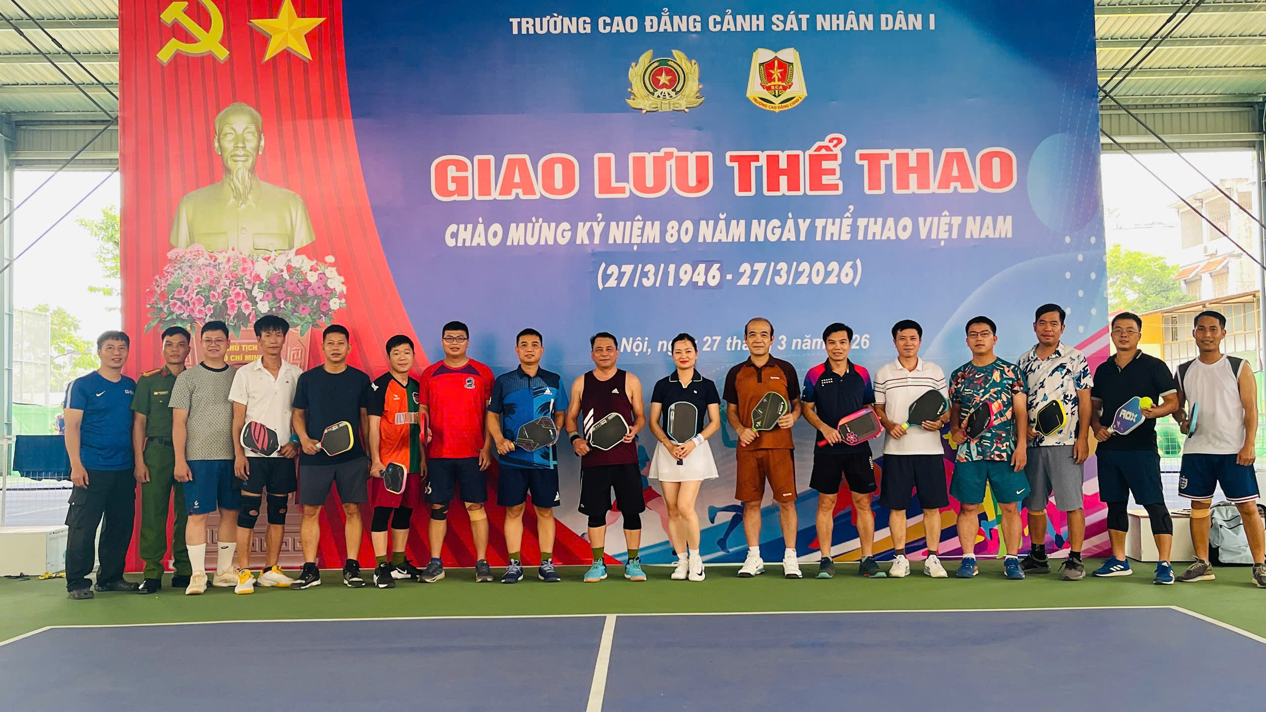 Khoa Cảnh sát vũ trang giao lưu pickleball chào mừng 52 năm Ngày truyền thống lực lượng Cảnh sát cơ động, hướng tới kỷ niệm Ngày giải phóng miền Nam, thống nhất đất nước (30/4/1975 - 30/4/2026)