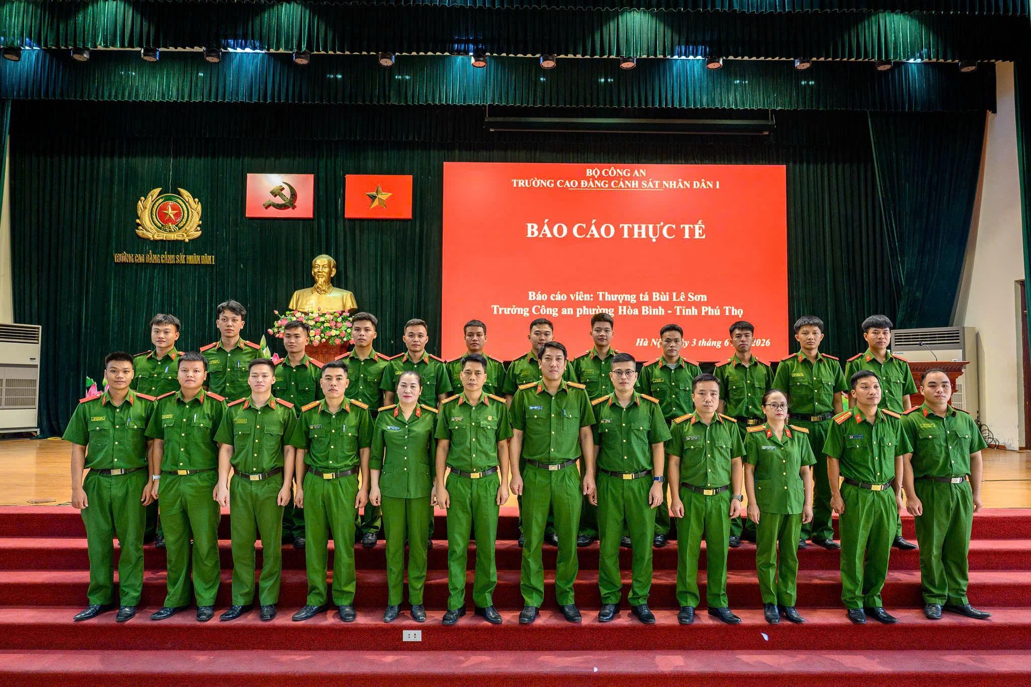 Báo cáo thực tế về công tác của lực lượng Cảnh sát nhân dân cho học viên Ngành Trinh sát cảnh sát
