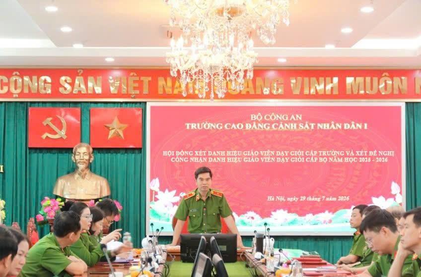 Trường Cao đẳng Cảnh sát nhân dân I xét công nhận danh hiệu Giáo viên dạy giỏi năm học 2025 - 2026